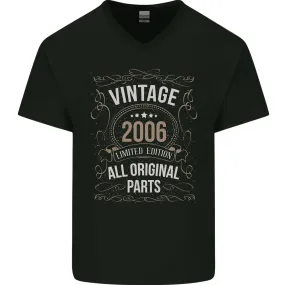 18th Birthday Limited Edition 2006 Mens V-Neck Cotton T-Shirt