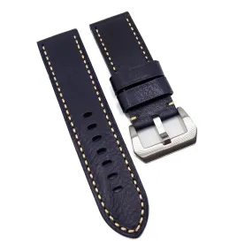 24mm, 26mm Oriental Blue Calf Leather Watch Strap