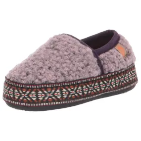 Acorn Kids' Slippers - L’il Woven Trim Moccasins, Iris, K5/6 | A19009IRS5-6