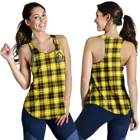 Barclay Dress Modern Tartan Women Racerback Tanks with Family Crest