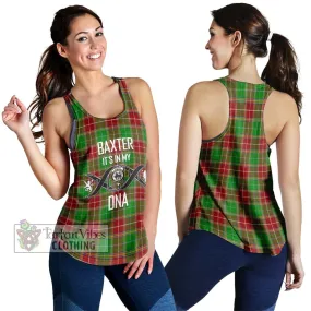 Baxter Modern Tartan Women's Racerback Tanks with Family Crest DNA In Me Style