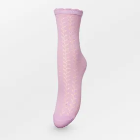 Becksöndergaard Lilac Chiffon Leaf Cotta Sock