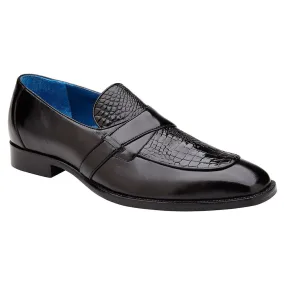 Belvedere Tornado Black American Alligator Loafer