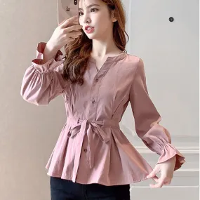 Blouses Loose Solid Shirts