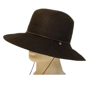 Boardwalk Style - Straw and Ribbon Lampshade Hat With Cord