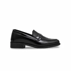 Boys Black Formal Moccasin KD2389