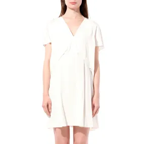 Breezy Romantic Short Sleeve Dress in White