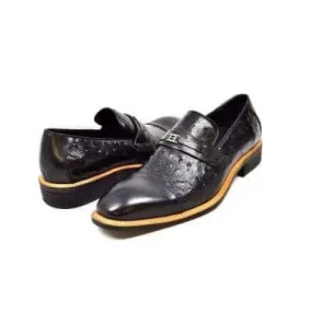 British Walkers Dolche Men's Black Leather Loafers