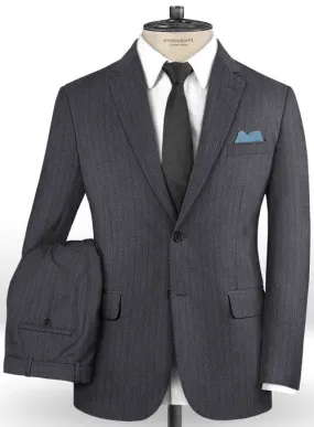 Caccioppoli Dapper Dandy Blezzi Gray Blue Wool Suit