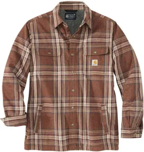 Carhartt Sherpa Lined Flannel Shirt, Brown