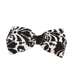 Cherish Hair Bow - Black Paisley