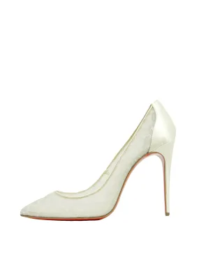 Christian Louboutin Lace/ Satin Point Toe Pumps sz 39.5