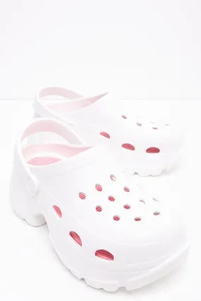 Daisy Clog White