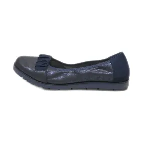 Gemo Ballerinas Leather Blue Colour For Women