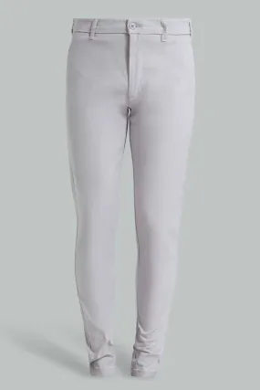 Grey Slim Fit Chino Trouser For Men