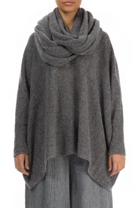 Grey Wool Infinity Scarf