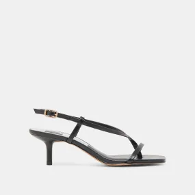 LAURY HEELS BLACK LEATHER