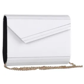 Mad Style Acrylic Slant Envelope Clutch, White