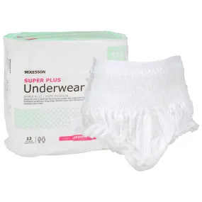 McKesson Super Plus Underwear, Adult Unisex, 2X-Large, Disposable, Latex-Free