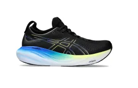 Mens Asics Gel-Nimbus 25 Black/Glow Yellow Athletic Running Shoes