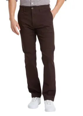 Men's Plain Chino Pants,Dark Brown