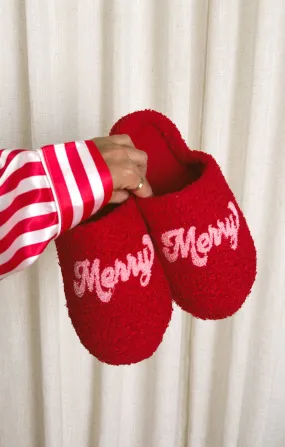 Merry Slippers ~ Red