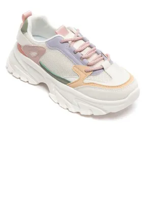 MULTI COLOUR LACE UP CHUNKY FASHION DESIGNER TRAINERS