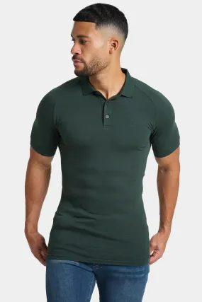 Muscle Fit Polo Shirt in Forest