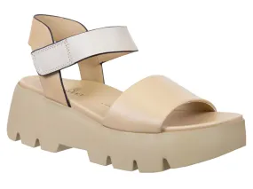 Naked Feet: ALLOY in BEIGE Platform Sandals