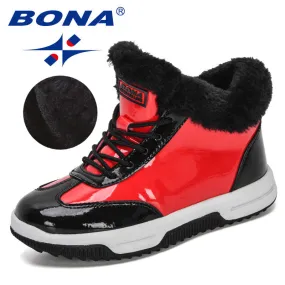 New Designers Plush High Top Children Winter Boots Outdoor Snow Boots