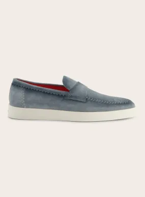 Penny loafers van suède