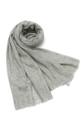 Plain Shaded Cashmere Scarf - Off White