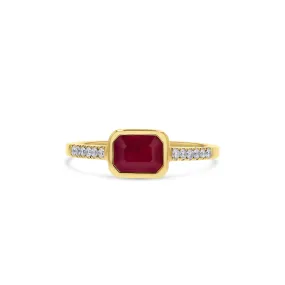 Ruby Bezel-Set Ring by Kimberly Collins