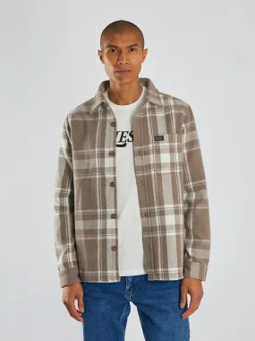 Sanford Overshirt Stone Biscuit Check