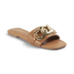 SARDINIA- BEIGE BUCKLE FLATS