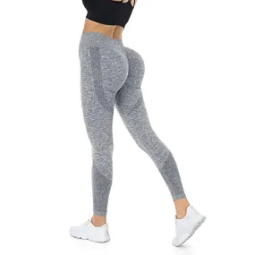 sicoozoe Women Butt Lifting Workout Leggings, High Waisted Tummy Control Yoga Pants Seamless Squat Proof Gym Tights (25'' in) (as1, Alpha, m, Regular, Regular, 0 Grey)