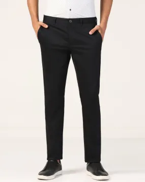 Slim Comfort B-95 Casual Black Solid Khakis - Marico