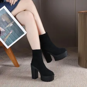 Stylish High-heeled Boots