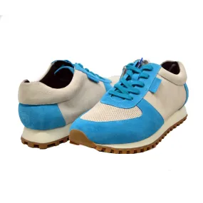 Surrey Aqua & Bone Sneakers - Stylish and Comfortable British Collection Shoes