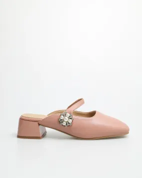 Tomaz YX110 Ladies Flower Gem Heels (Pink)