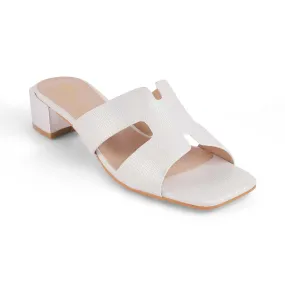 Tresmode Incredible White Women's Dress Block Heel Sandals