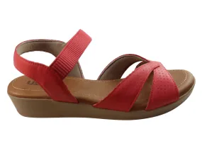 Usaflex Aloha Womens Comfortable Leather Sandals Made In Brazil