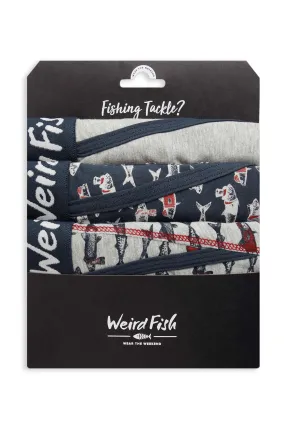 Weird Fish M Grey Ashridge Boxer Shorts (Pack of 3)