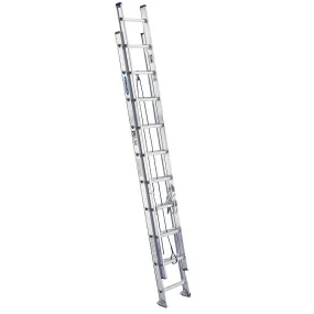 Werner D1520-2 Extension Ladder, 20 ft H Reach, 300 lb, Aluminum :EA: QUANTITY: 1