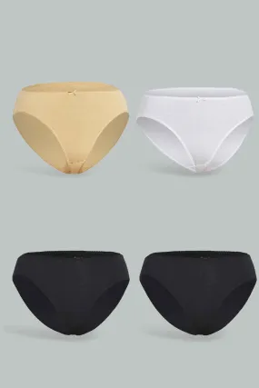 Women Assorted High-Leg Brief Set (Pack of 4)