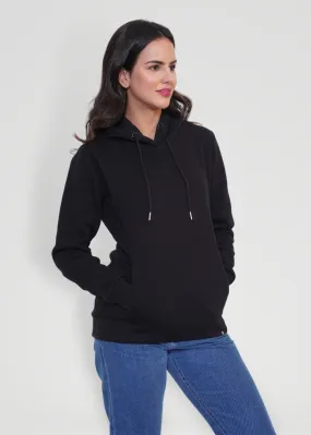 Women Fleece Hoodie Sweatshirt | Black | Pronk