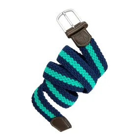 Woven Belt - Blue & Green Stripe